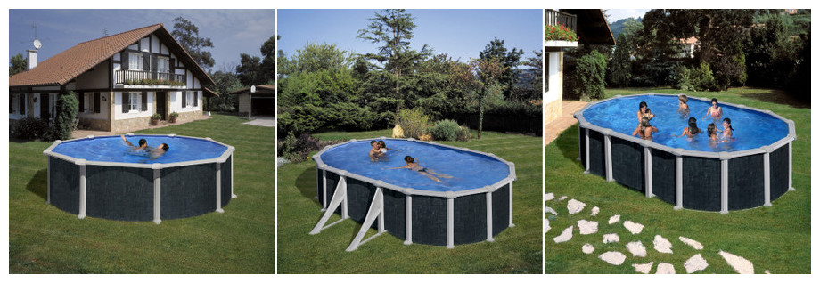 Piscine hors-sol Gré Rattan aspect rotin
