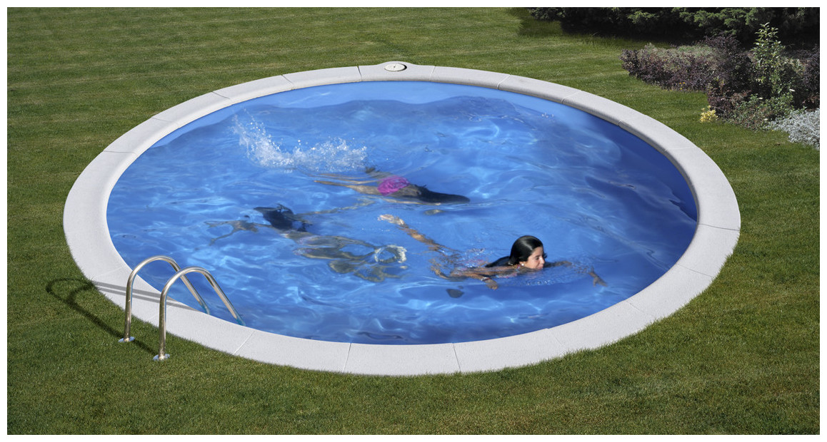 piscine en acier entérrée ronde gré