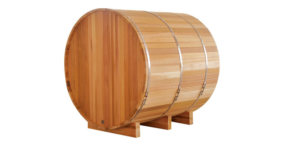 Sauna traditionnel extérieur en Red Cedar - vue arrière