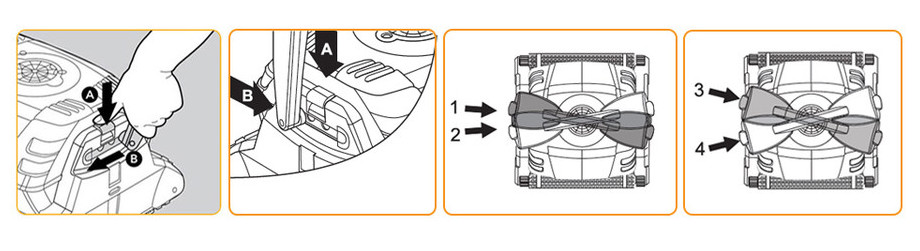 réglage de la poignée du robot Dolphin D210 plus combinée en situation