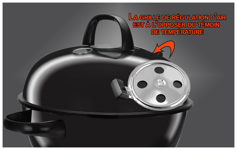 Grille d'arrivée d'air du barbecue premium 57