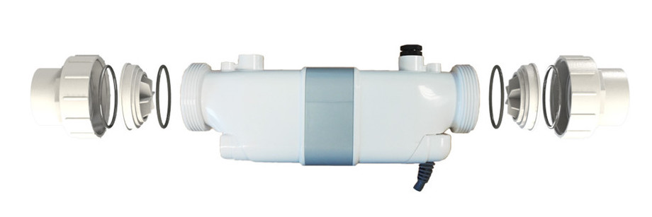 électrolyseur au sel de piscine Perle Série White détecteur de débit