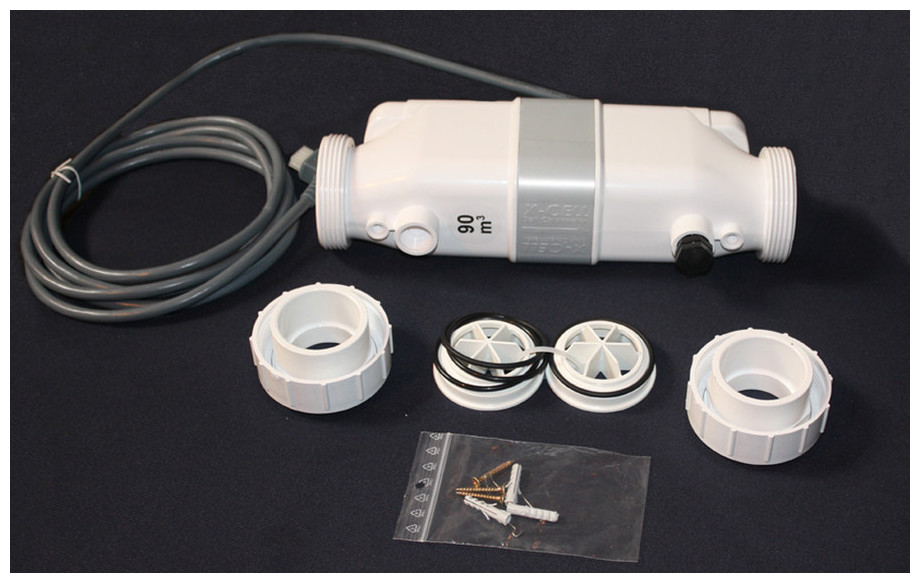 électrolyseur au sel de piscine Perle Série White composants