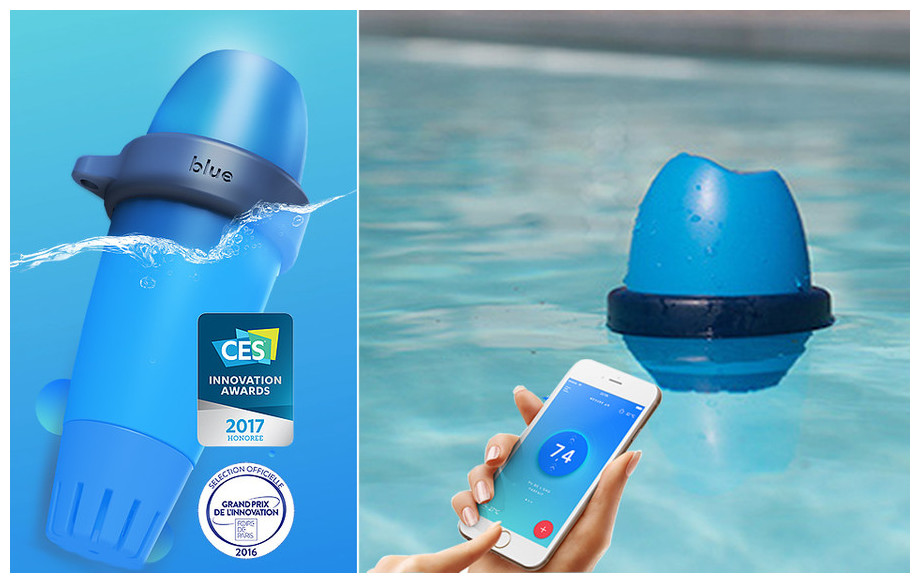 analyseur piscine connecté blue by riiot en situation