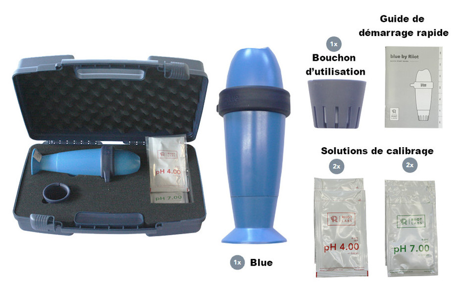 mallette analyseur piscine blue by Riiot contenu