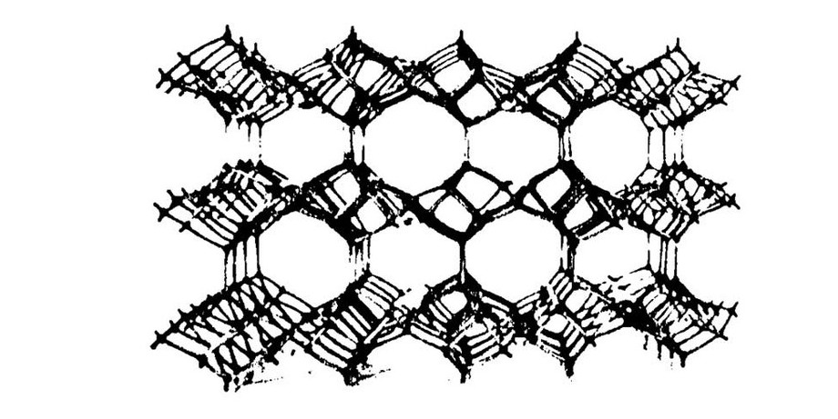 mollecule clinoptilolite du zéolithe en situation