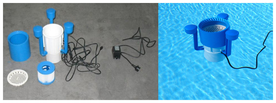 épurateur à cartouche de la piscine bois watercliop en situation