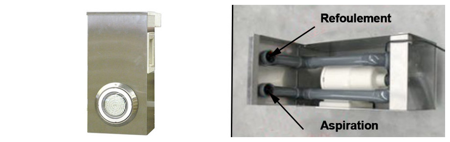 skimmer pour piscine bois octogonale allongée waterclip