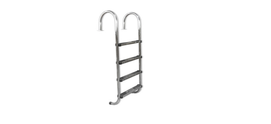 échelle d'accès piscine bois octogonale allongée waterclip