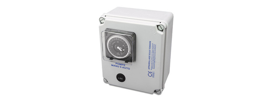 coffret électrique pour piscine waterclip en situation