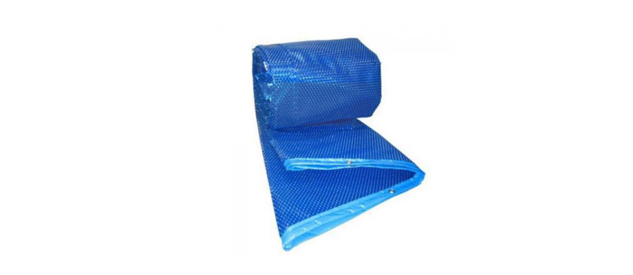 bâche été pour piscine bois waterclip flores en situation