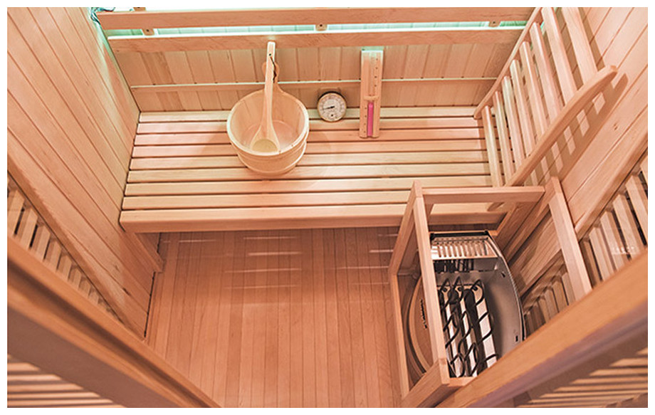 équipement complet du sauna vapeur venetian holl's en situation