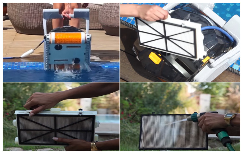 nettoyage du filtre du robot électrique dolphin ex40