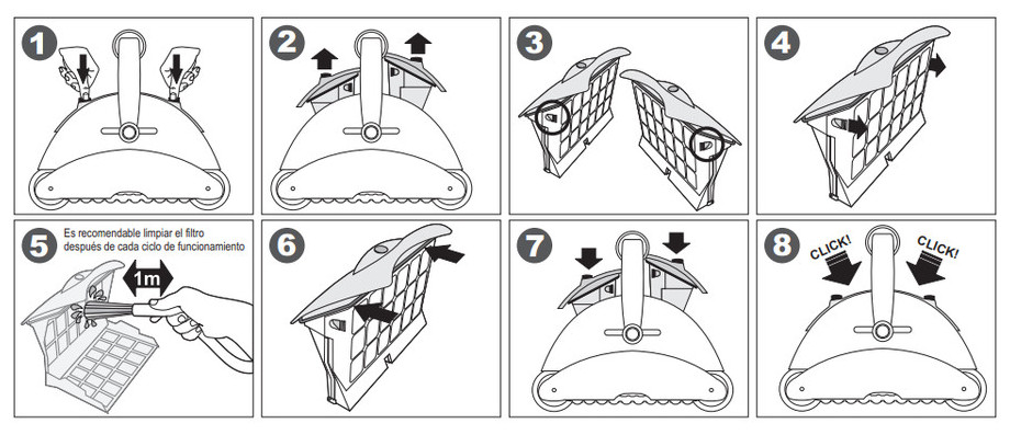 nettoyage du filtre du robot piscine typhon 7