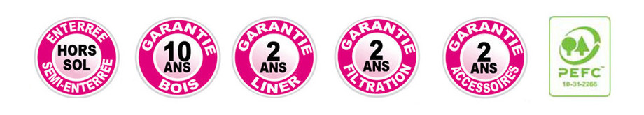 logo garantie de la piscine bois sunbay