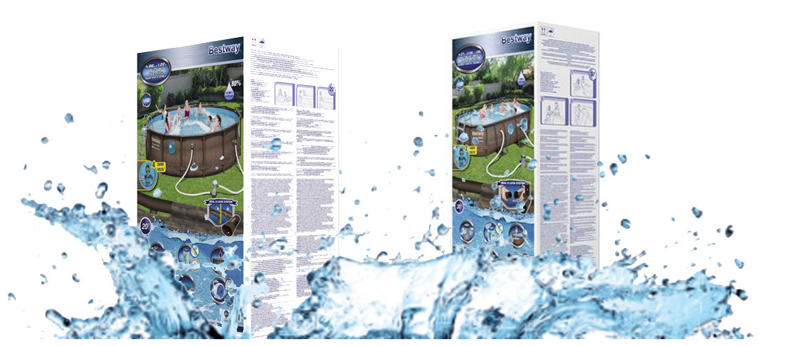 contenu de la piscine hors sol tubulaire power steel swim vista series