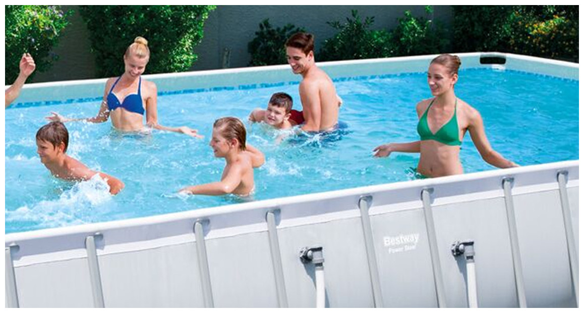 piscine hors sol tubulaire power steel frame en situation