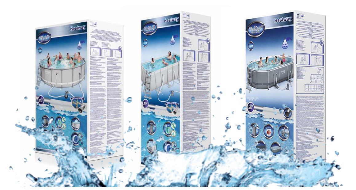 contenu de la piscine hors sol tubulaire power steel frame