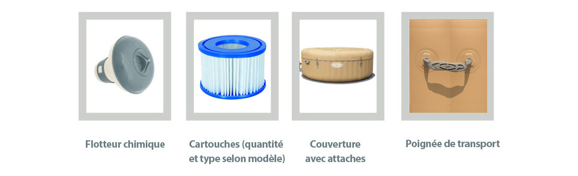 accessoires des spas bestway milan et hawai