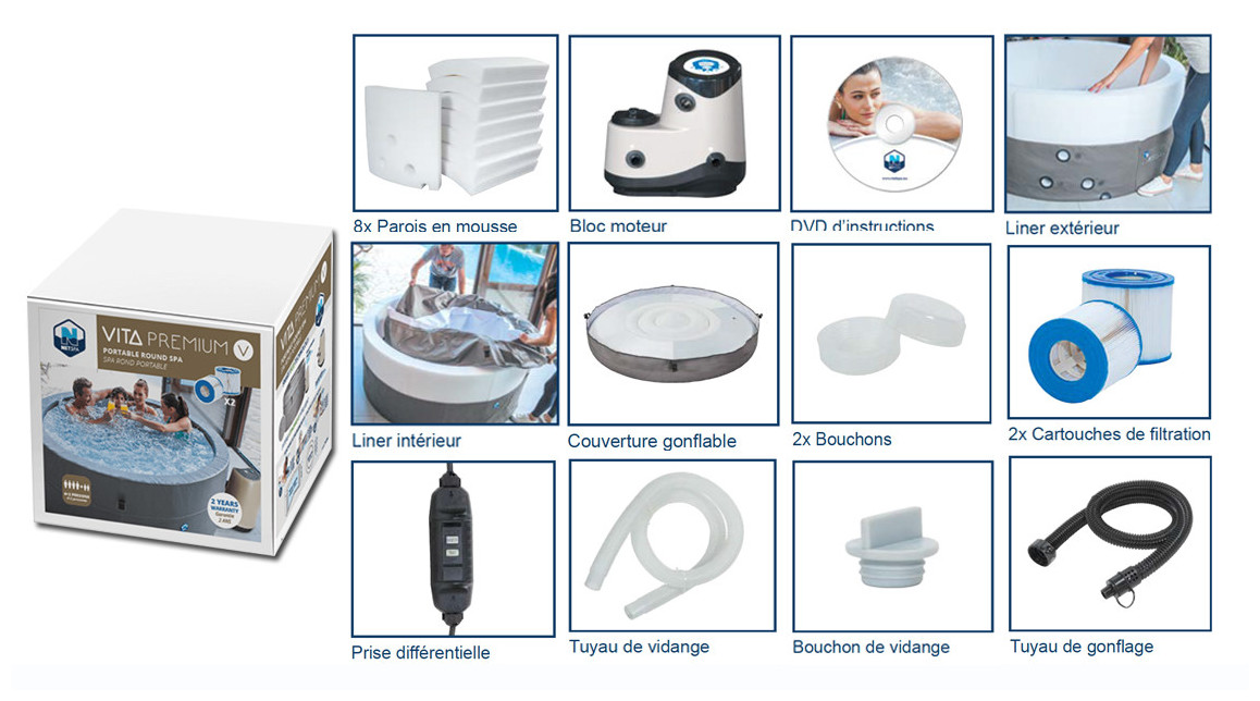 accessoires du spa portable vita premium netspa