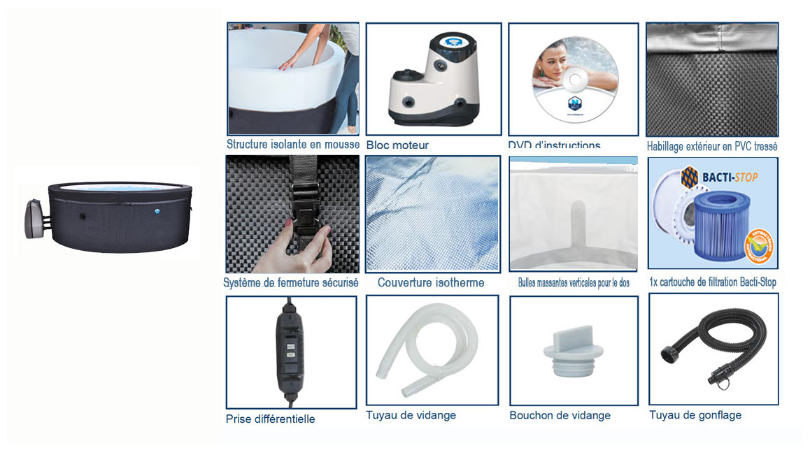 équipement du spa semi rigide netspa vita