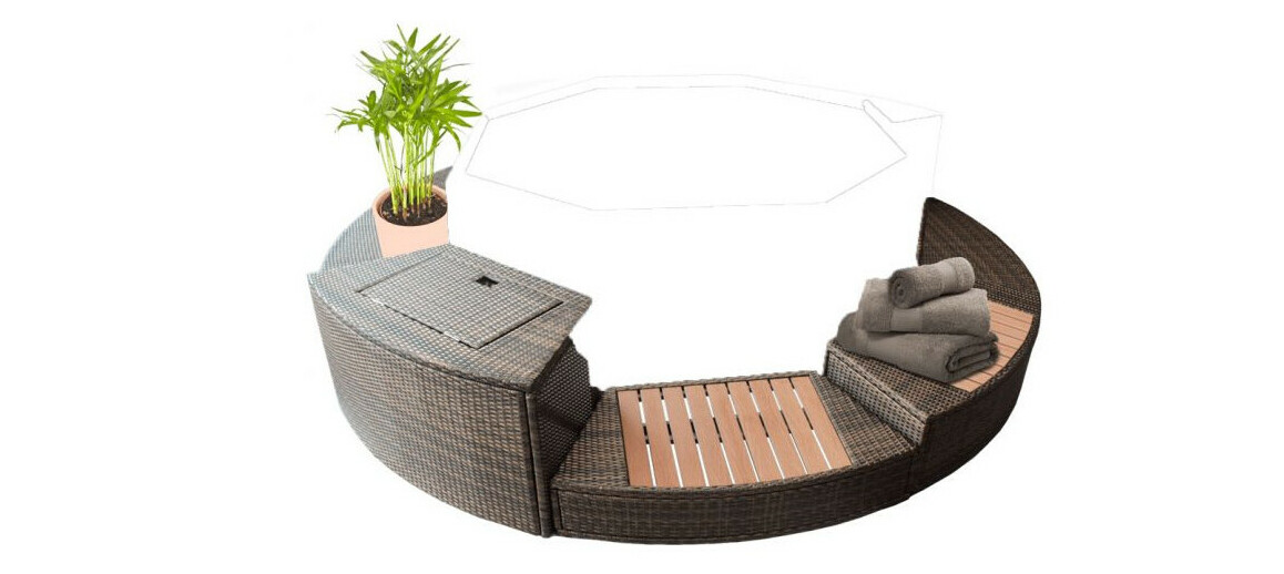 éléments de 3 modules du spa octopus netspa