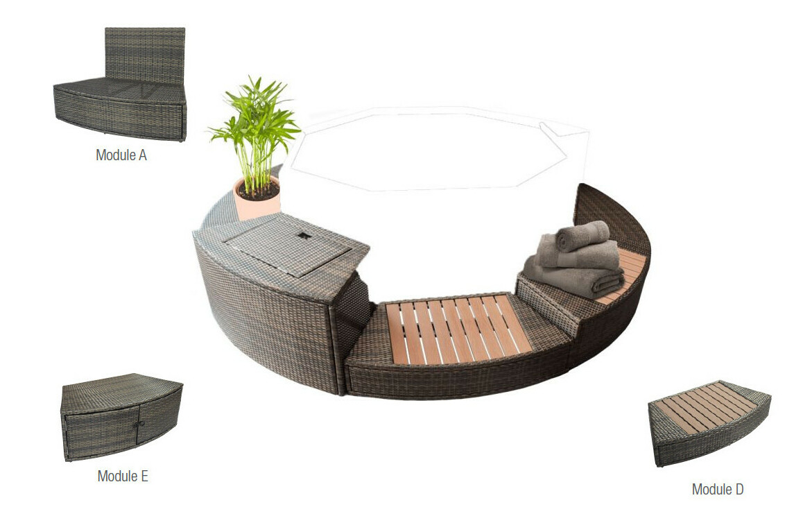 modules 3 éléments pour spa netspa octopus