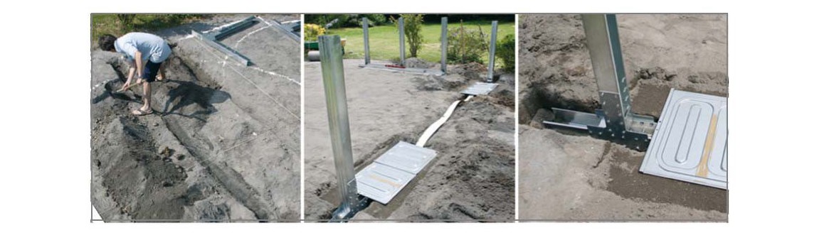 poteaux en acier à enterrer pour piscine hors sol gré wet acier laqué balnc