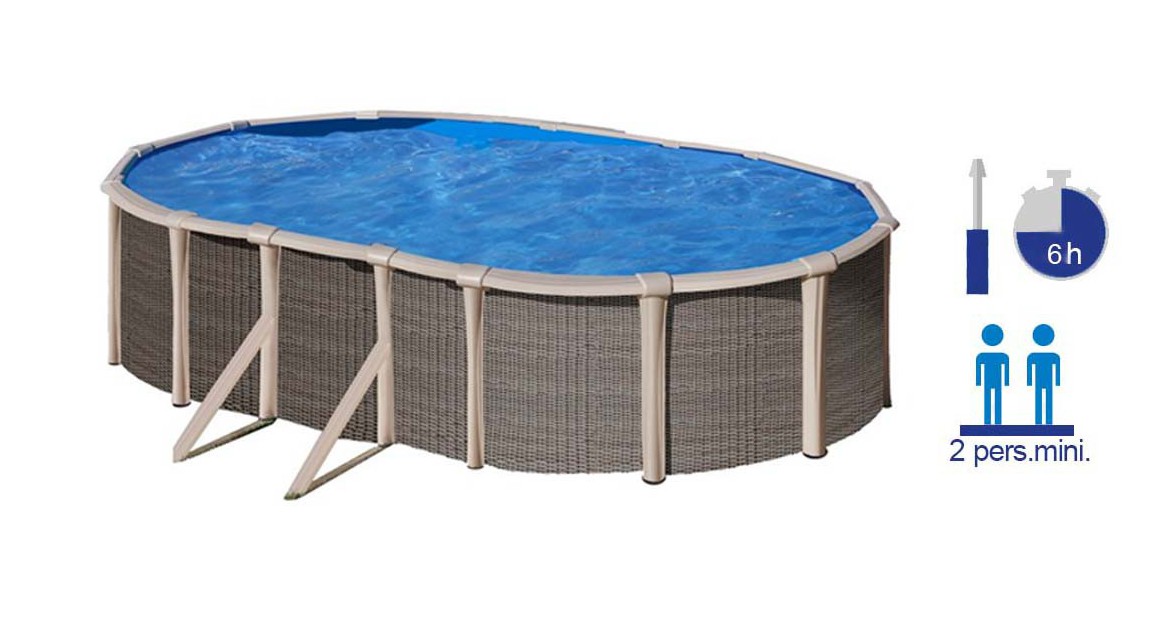 piscine ovale en acier ovale gré fusion