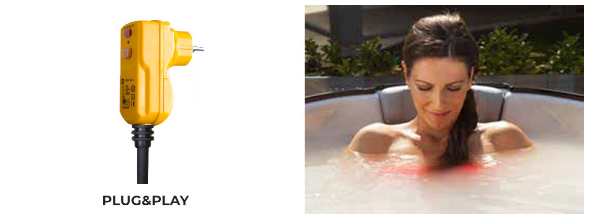 système plug and play du spa phybris by wellis