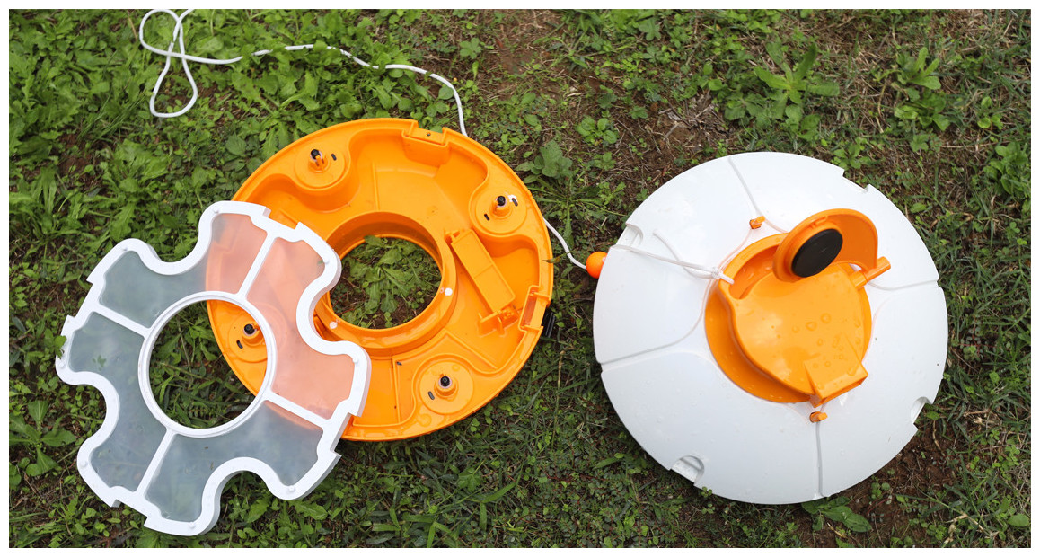 filtration du robot de piscine rechargeable fresbee en situation