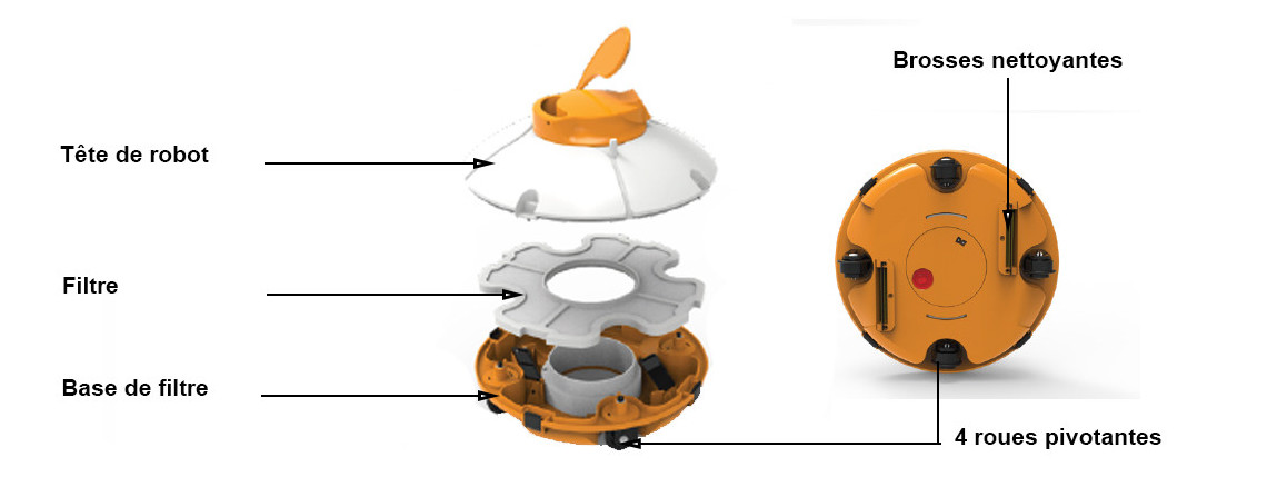 Descriptif du robot de piscine sans fil fresbee bestway