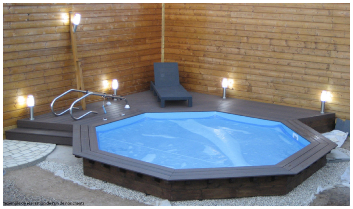 piscine bois woodfirst original octogonal en enterrée