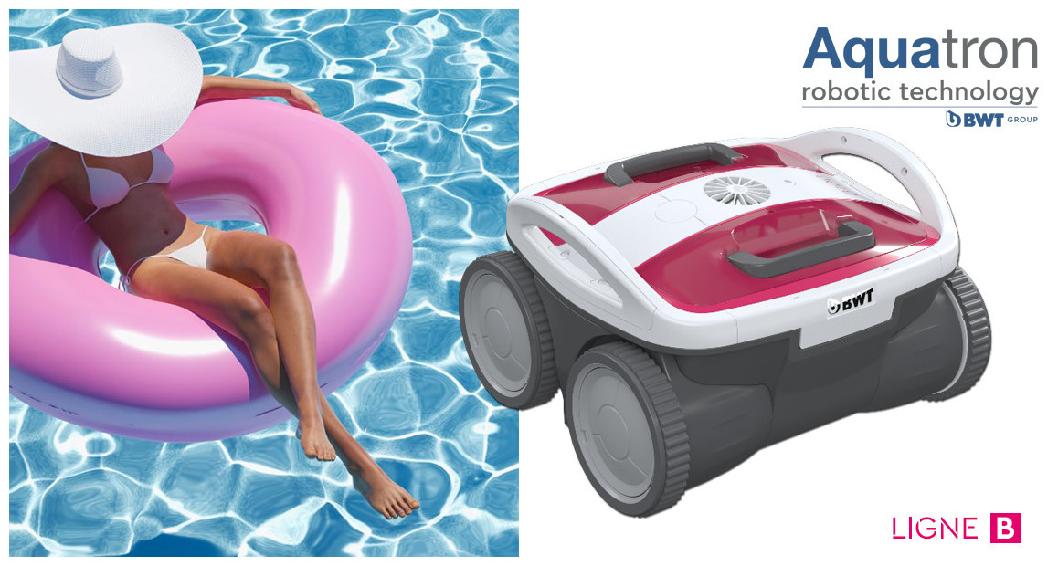 robot nettoyeur de piscine bwt aquatron B100 en situation