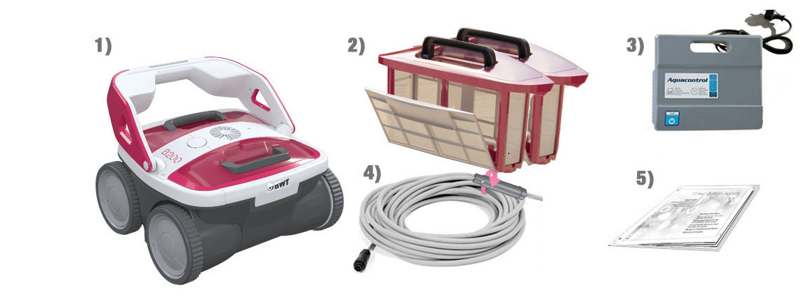 contenu avec le robot piscine aquatron B200 BWT