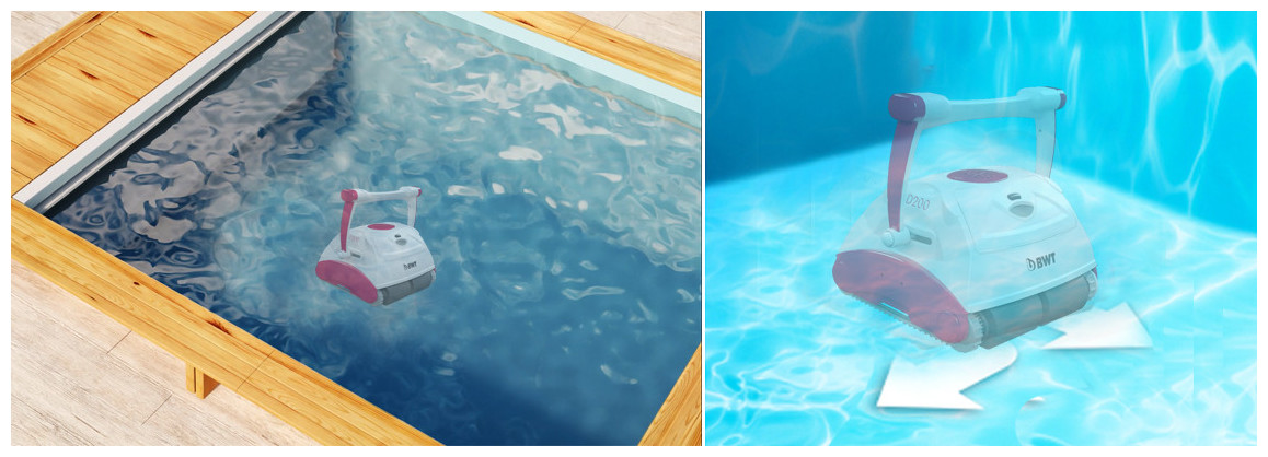 déplacement du robot piscine D200 par BWT