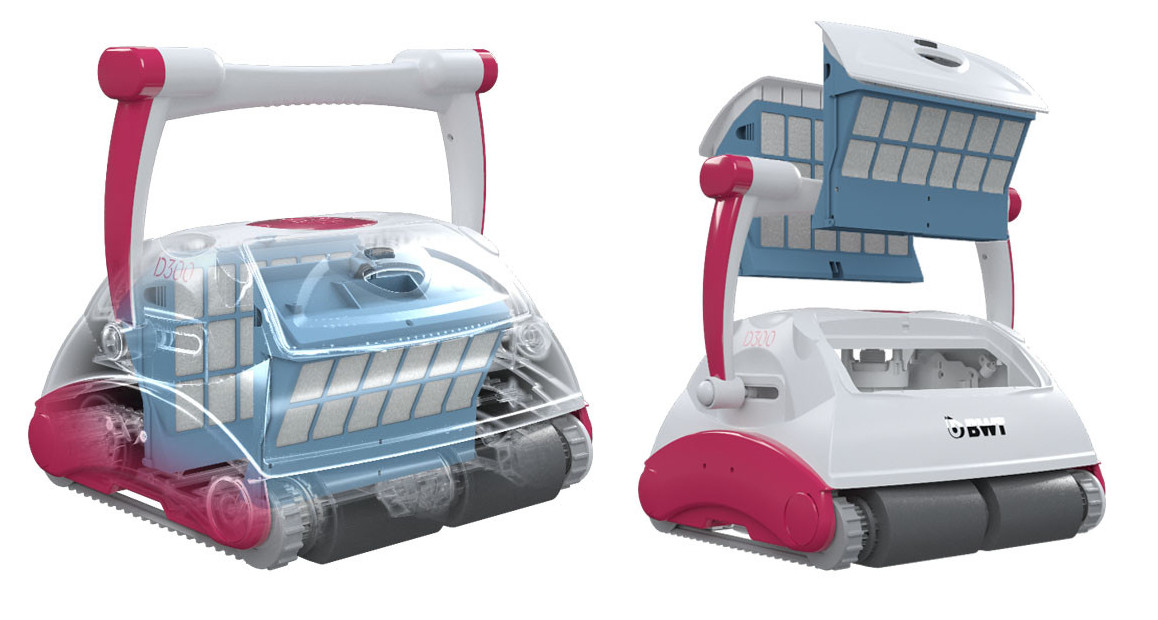 filtration du robot de piscine D300 en situation