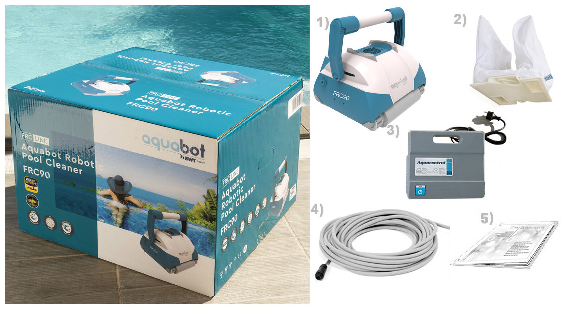 contenu avec le robot piscine aquatron FRC90