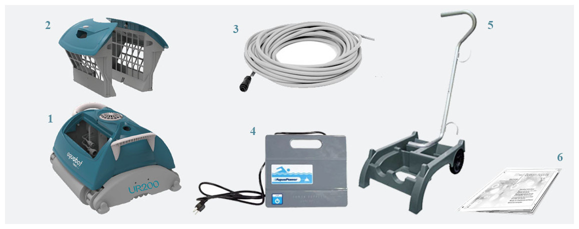 contenu du robot de piscine bwt ur200