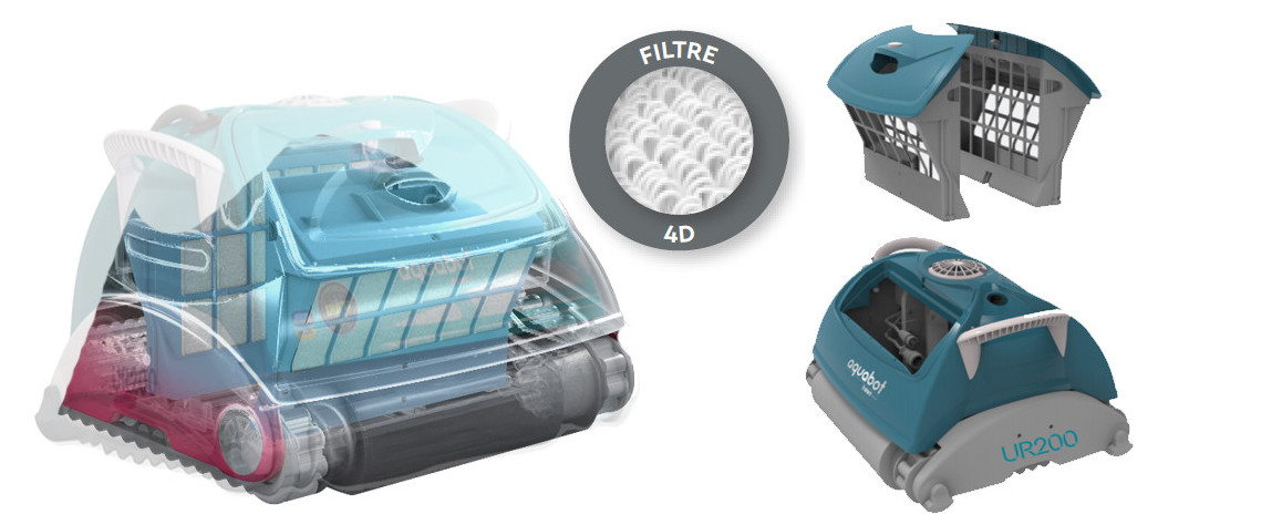 filtration ultra fine du robot de piscine BWT UR200