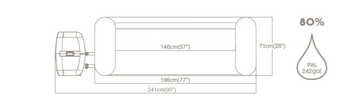 dimensions du spa airjet plus wifi milan