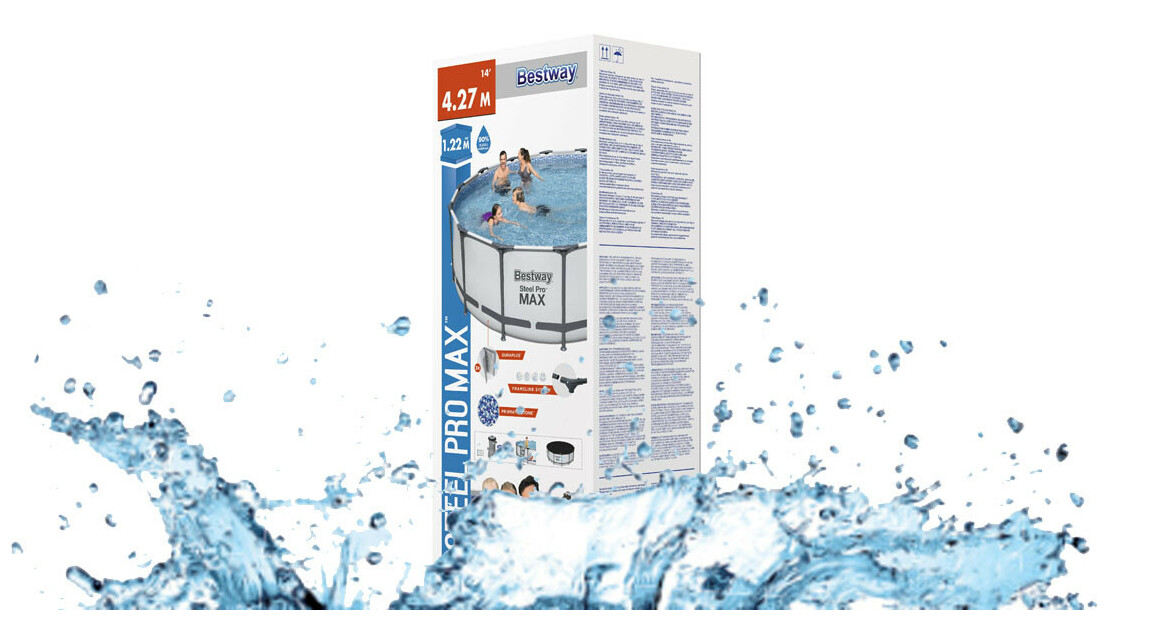 Package de la piscine hors sol gonflable bestway steel pro max