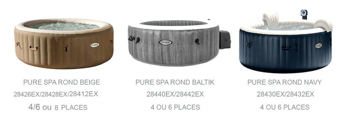 Pure Spa - Rond à Bulles - 4 ou 6 ou 8 personnes