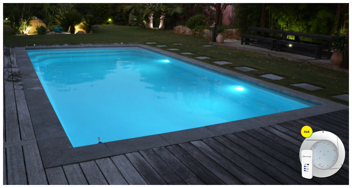 Projecteur plat LED pour piscine - Eclairage couleur