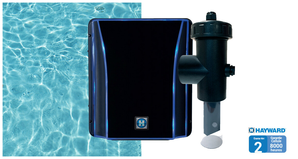électrolyseur pour piscine salt and swim hayward en situation