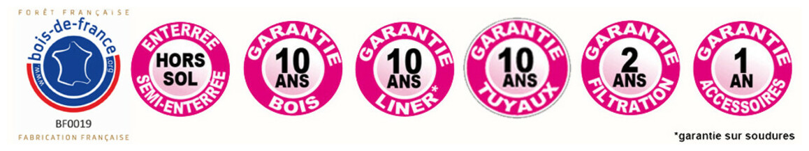 pictogramme piscine bois woodfirst original Octogonale Allongée