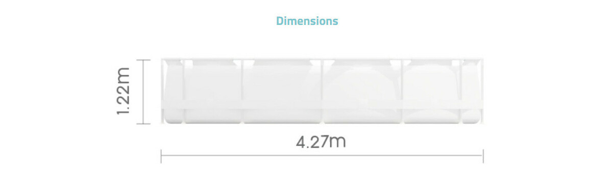dimensions de la Piscine hors sol Steel Pro Max™ ronde effet pierre - Ø4.27 x H.1.22 m