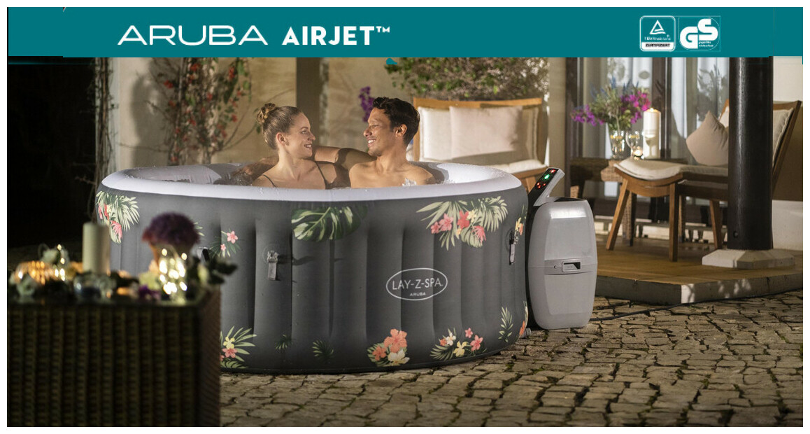 spa gonflable bestway lay z aruba en situation