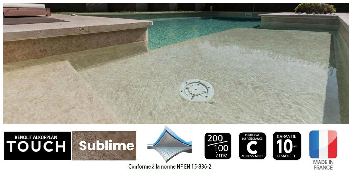 PVC armé 200/100 ème Renolit Touch 3D Sublime : 1.65 m x 21 m