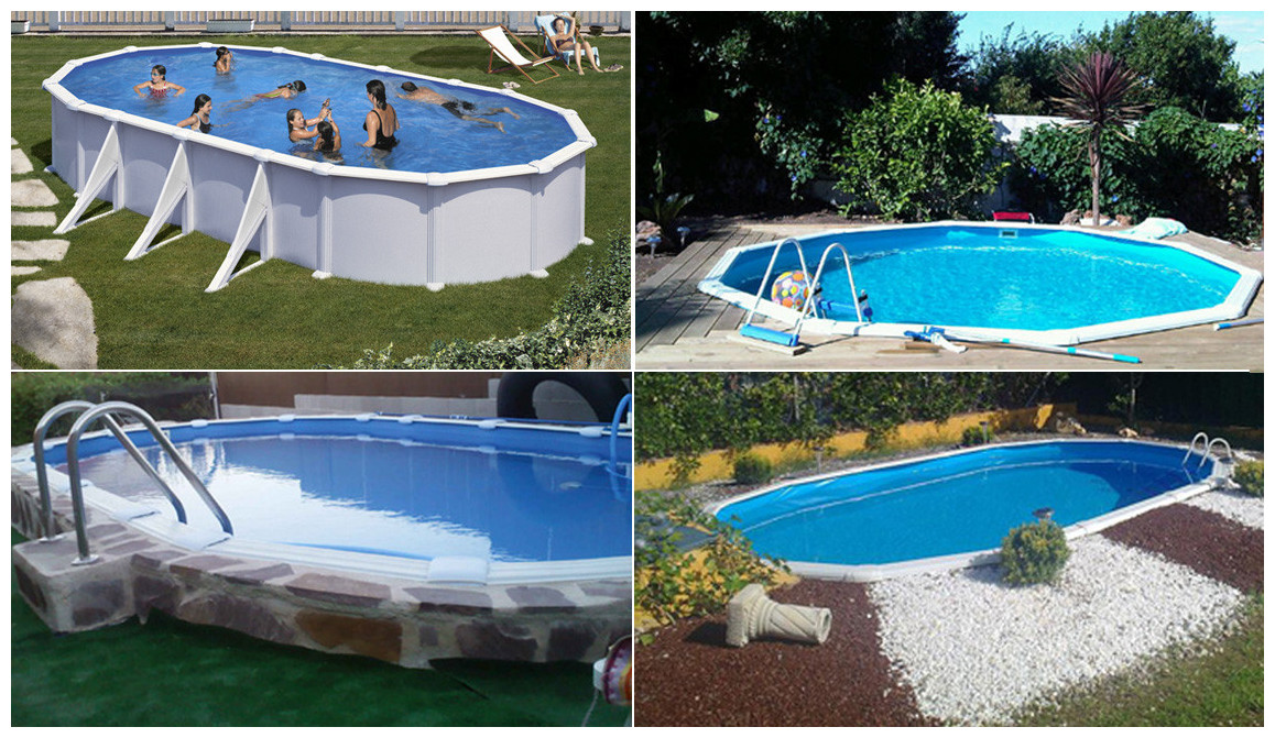 piscine hors sol en acier blanc atlantis différentes formes